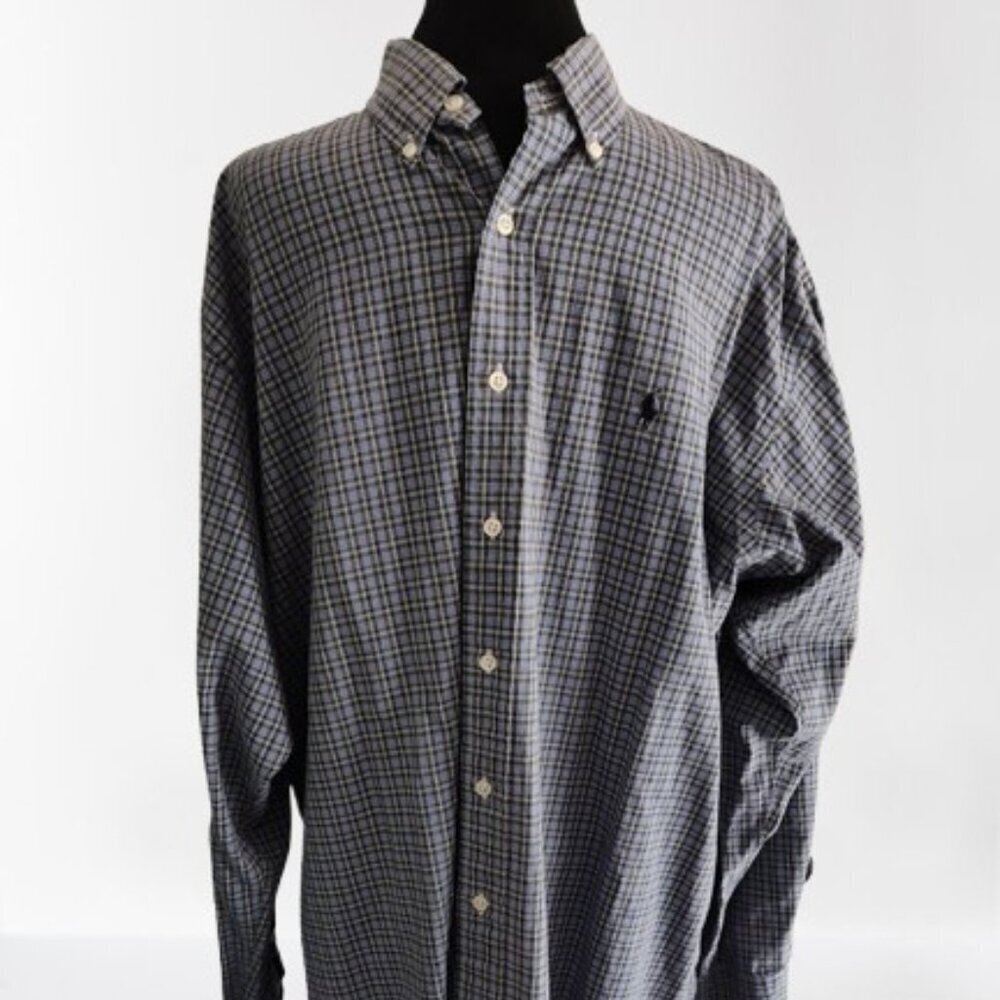 Vintage Ralph Lauren Blake Men's Long Sleeve Button Dress Shirt Size Large